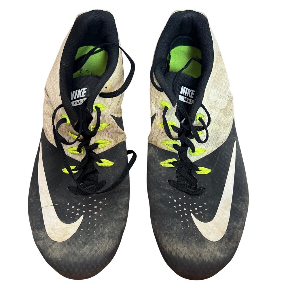 Nike Zoom Rival S 8 Mens Track Spikes Black White Volt 11 Racing Cleats Hurdles‎